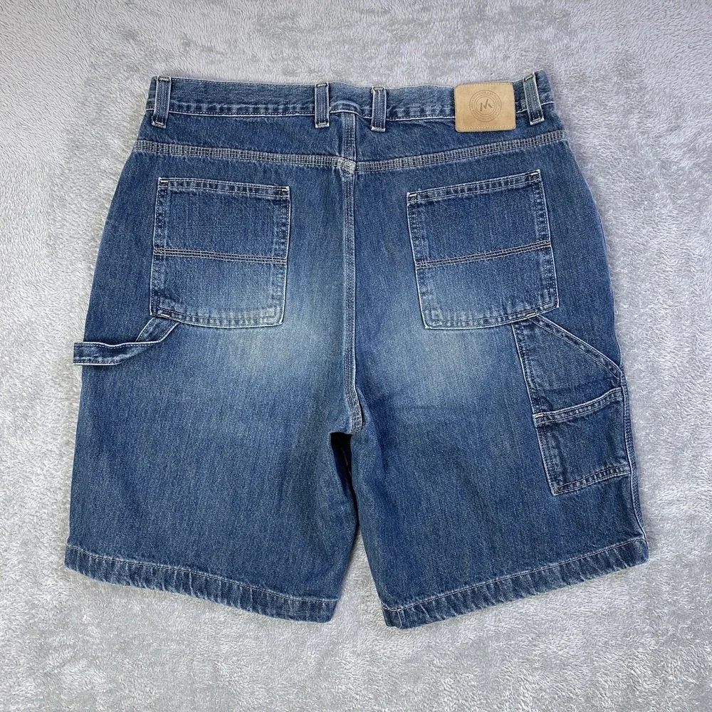 VTG Members Mark Shorts Men 38 Blue Denim Carpenter Workwear Skater Y2K Baggy